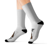 Funny Sublimation Socks with Cute 'Shit' Design