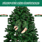 6 FT Santa Hat Style Pre-lit Christmas Tree, Hinged Artificial Xmas Tree Pine Tree With 250 Warm White Lights, 839 Branch Tips For Holiday Party Store Office Home, Green & White